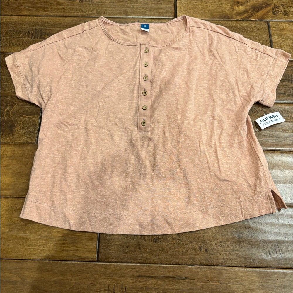 Old Navy Women's Pink Short Sleeve Top - 100% Cotton